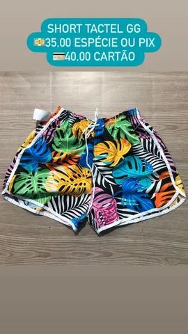 Short tactel feminino liso P M GE gg - Foto 2