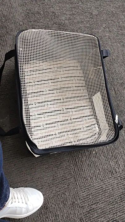 Caixa de transporte para viagem de avião, padrão para vôo da companhia azul