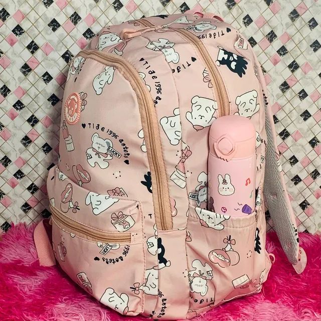 ?Kit volta às aulas<br>?1.mochila impermeável <br>?1 garrafa termica 450ml<br>? - Foto 3