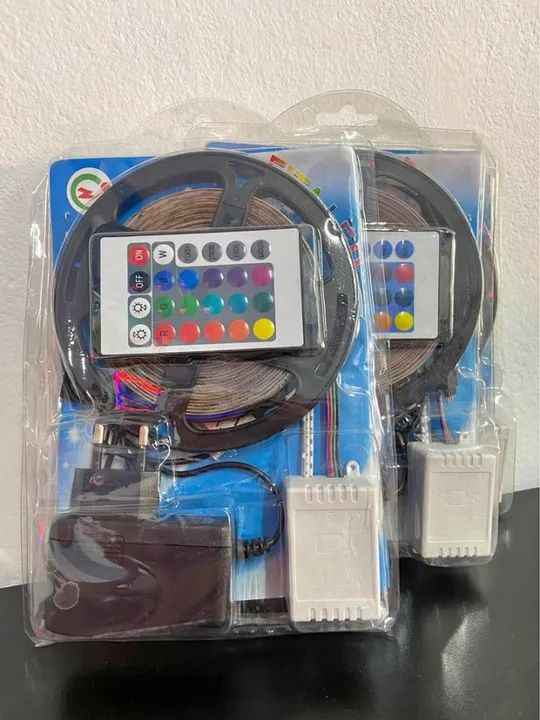 Fita Led Rgb Rolo 5metro Prova Dágua acompanha fonte