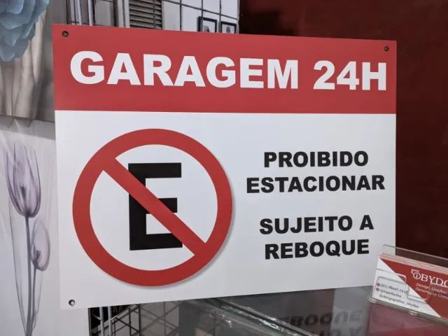 Placa para garagem