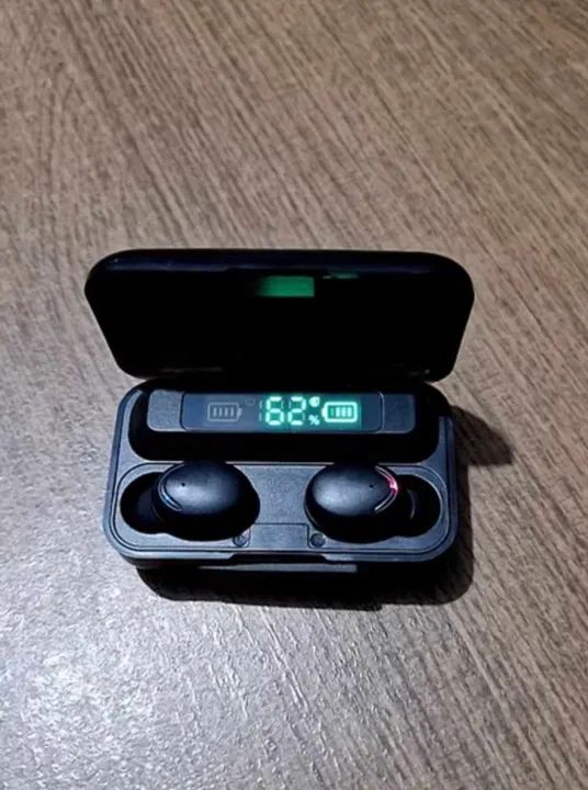Fone bluetooth F9 V5.3 - Carregador de celular - com microfone - Foto 3