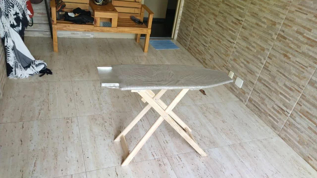 Tábua de passar roupas de madeira @dicasabh  - Foto 5