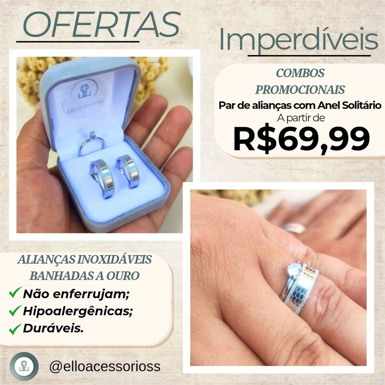 Par de alianças de namoro, noivado e casamento 