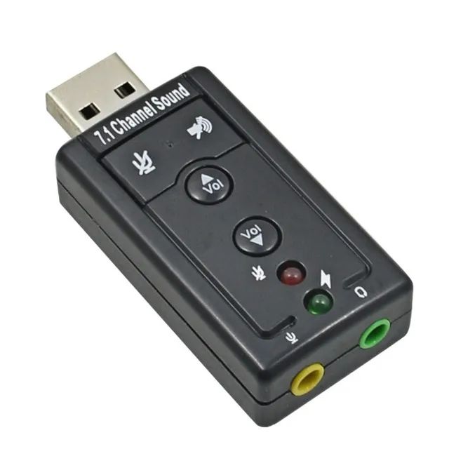 Placa de Som Externa áudio USB pra Computador ou Notebook entrada para Fone e microfone - Foto 4