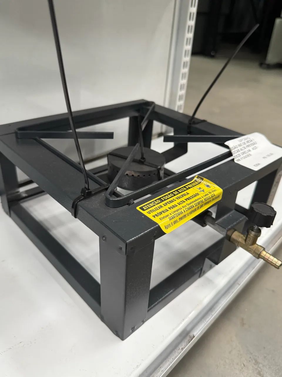 FOGÃO IND DE MESA 1 BOCAS ALTA PRESSÃO 20X20 GRELHA AÇO - MR FOGOES - Foto 2