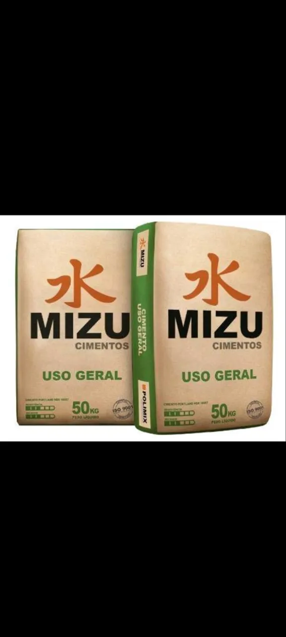 Cimento Mizu 50kg Uso Geral no preço bem em conta