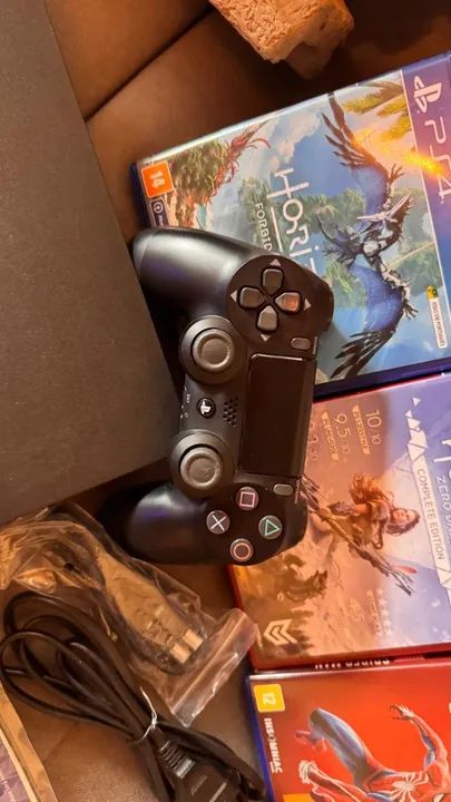 PS4 Slim 1 TB modelo mais novo + 4 jogos - Foto 4