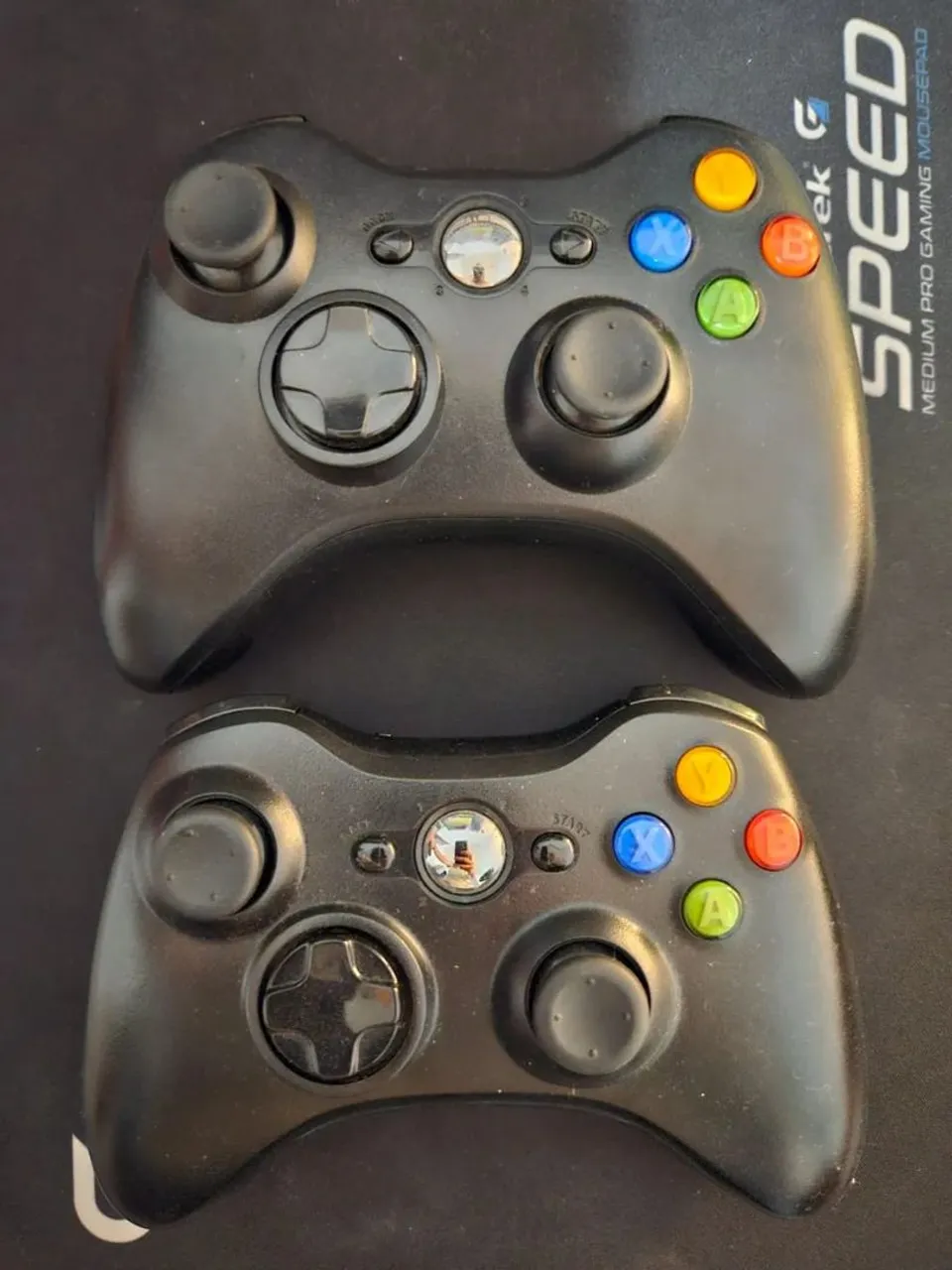 Controles Xbox 360 com fio e sem fio
