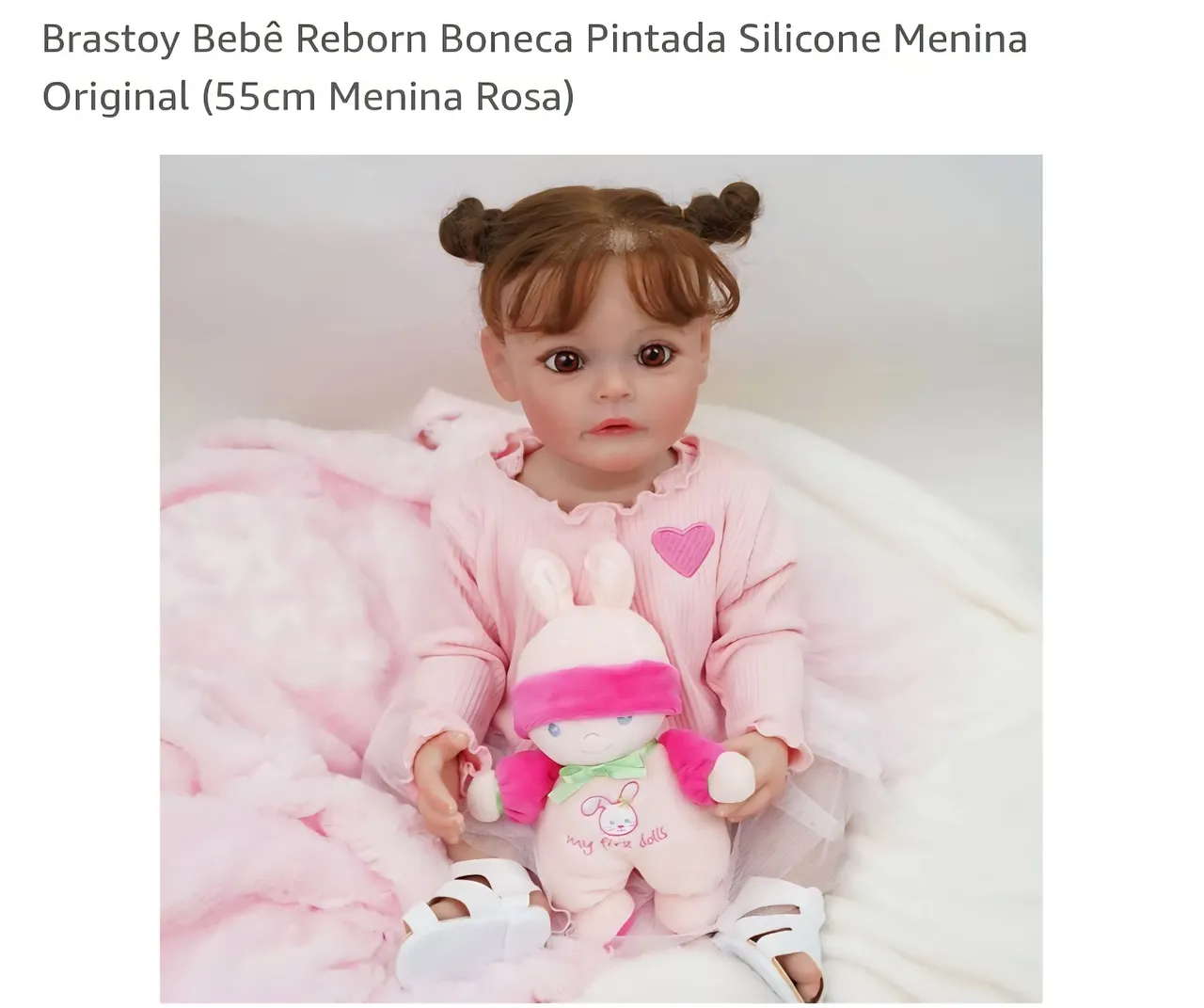 Boneca Reborn Menina 55cm Silicone