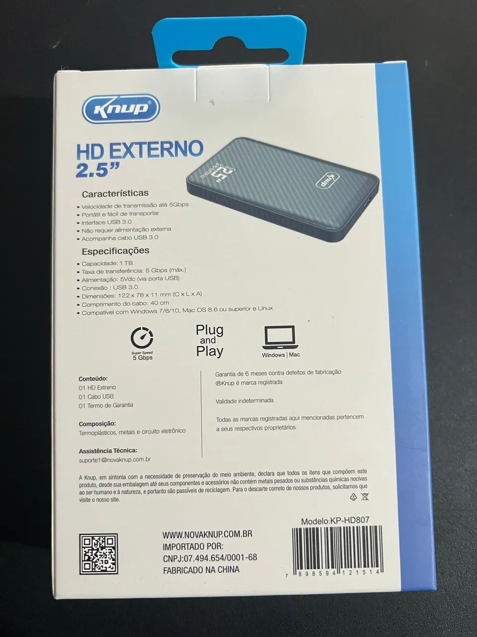 HD Externo 1TB USB 3.0 Knup - Foto 2