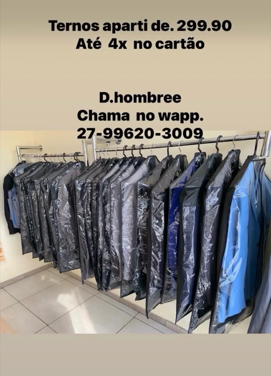 Ternos a partir de R$299,90! Até 4x no cartão!