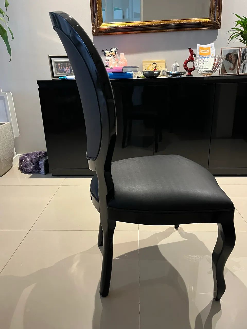 Conjunto de 4 cadeiras woodprime preto - Foto 5