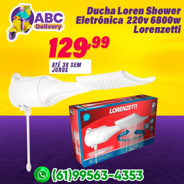 Chuveiro Ducha Loren Shower Eletrônica 220v 6800w Lorenzetti