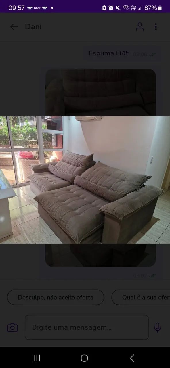 Sofá retrátil e reclinável  inbox D45 2,95 m - Foto 4