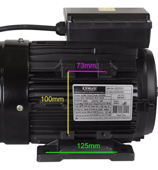 Motor novo 3CV BLINDADO,  Monofásico Alta para serra - Foto 3