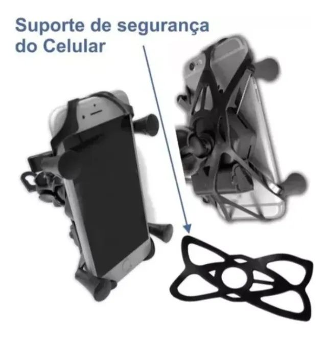 suporte celular+carregador  moto  - Foto 2
