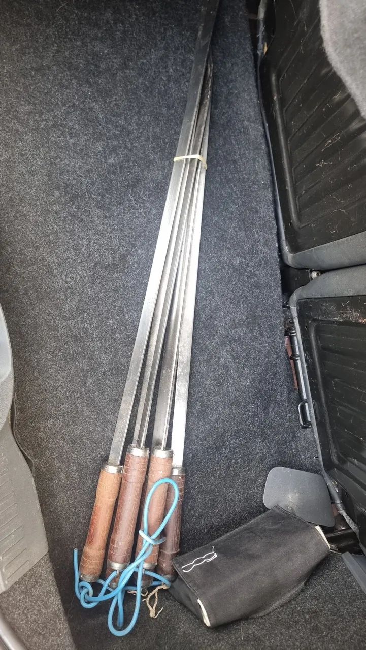 Espeto inox barra chata Tramontina  105cm e 95cm