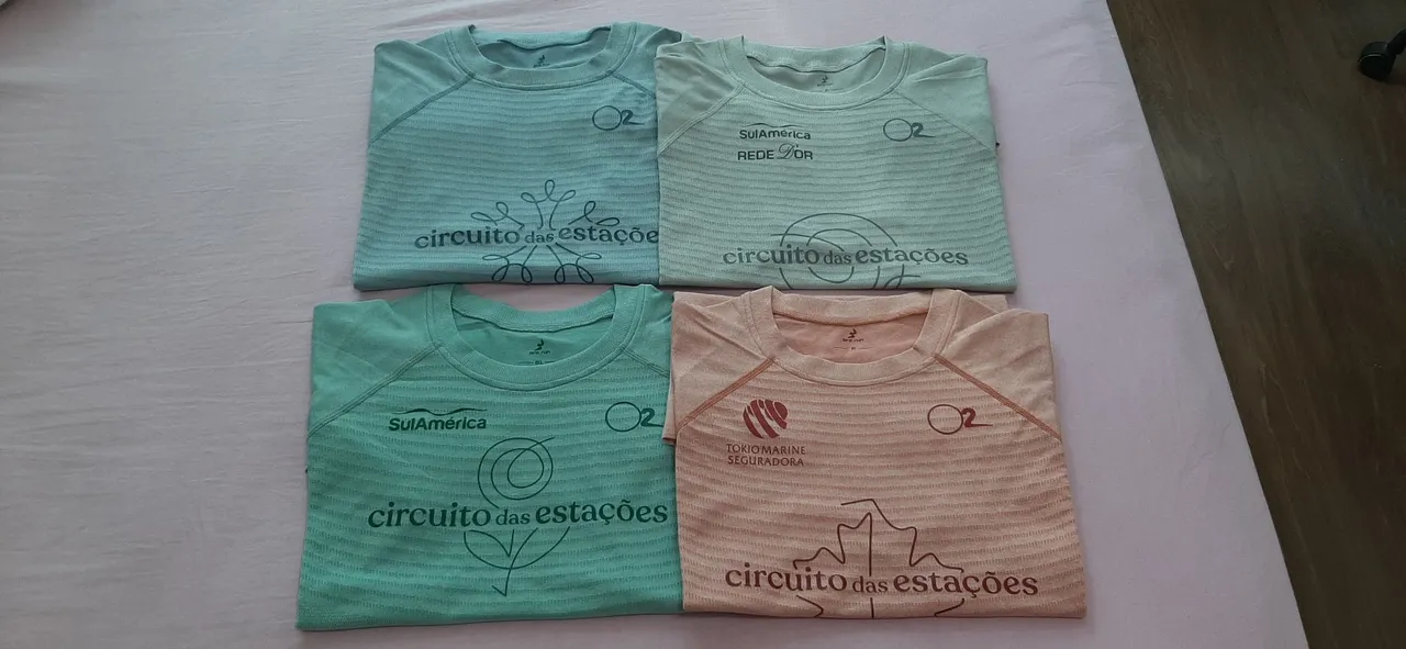 Kit de camisetas de corrida Circuito das Estações