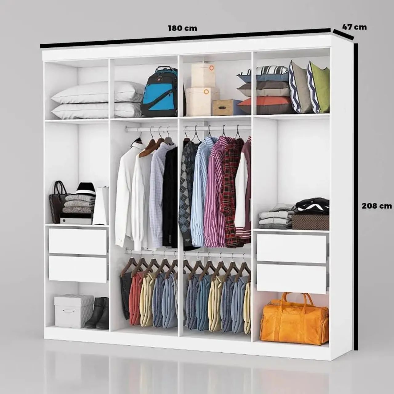 Guarda Roupa Rubi 8 Portas - Entrega Rápida  - Foto 2