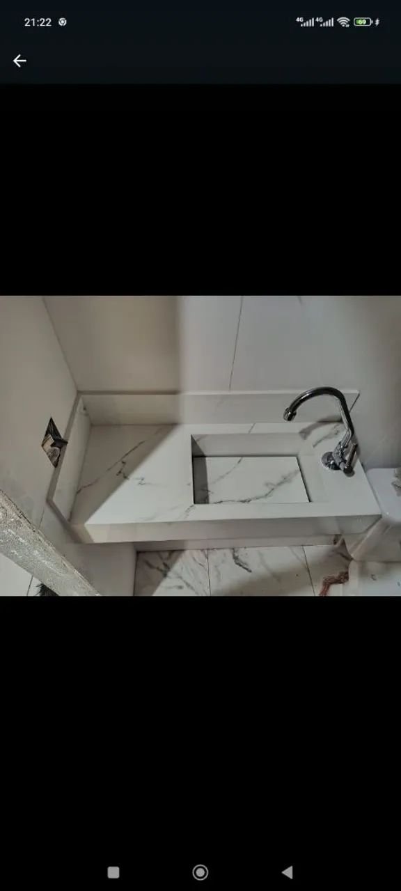 Pias de porcelanato medida 70×40 - Foto 6