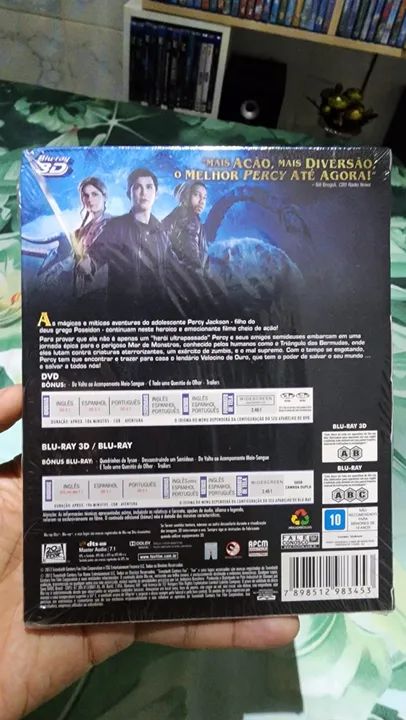 Blu-ray 3D + 2D Percy Jackson E O Mar De Monstros Lacrado  - Foto 2
