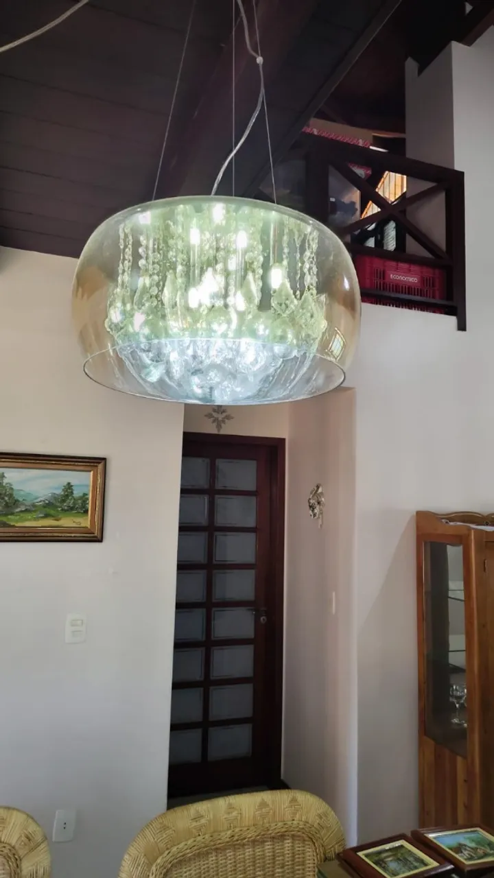 Lustre de Cristal Pendente Plafon Soho transparente