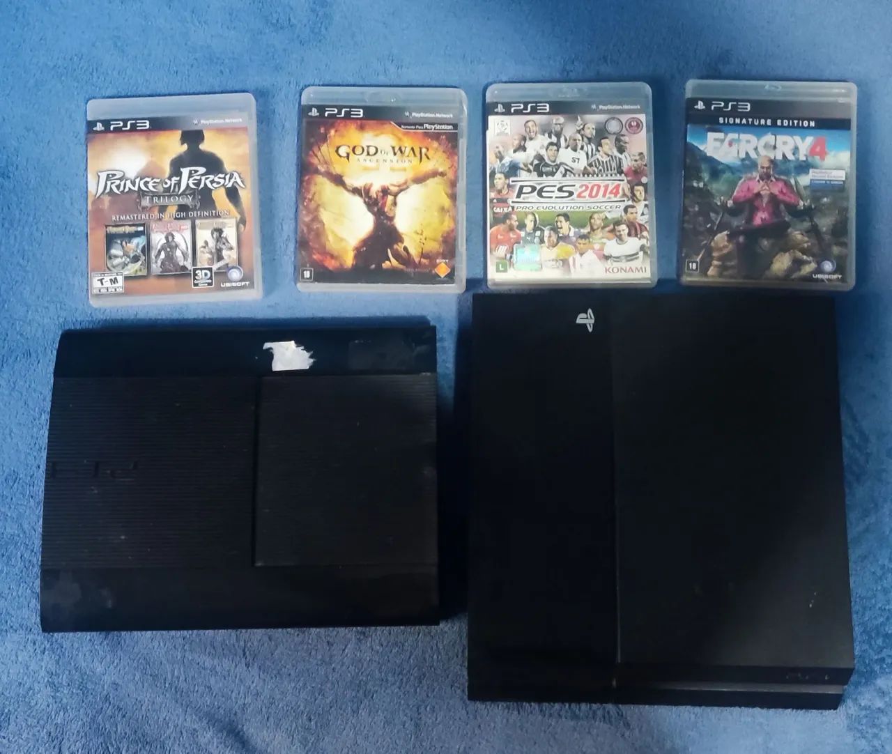 Playstation 3 and 4 with defects and with 6 Games64297561464449120