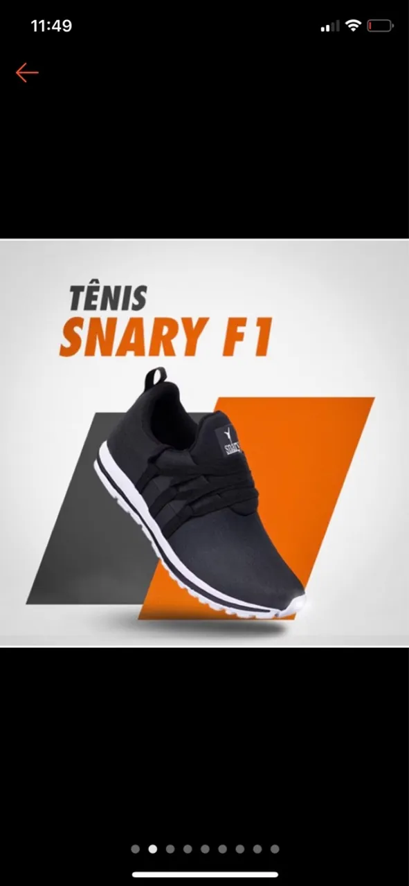 Tênis Snary F1 - Preto 40$
