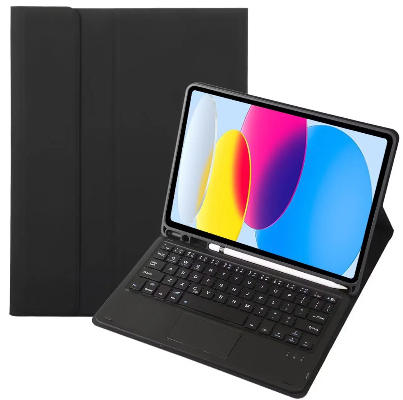 Capa ipad teclado 9/10/11 10.2 10.9 11 pol + película 3D 