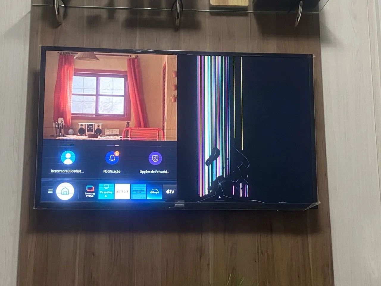 TV Samsung 43 polegadas com display quebrado  - Foto 2