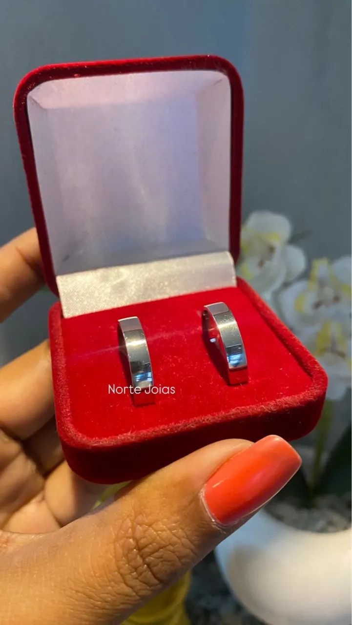 Alianças de Prata 4mm, Namoro, Compromisso, Teresina - Foto 2