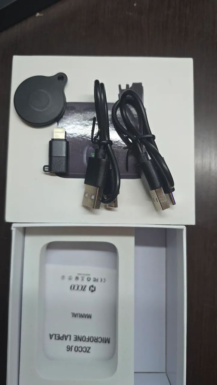 Microfone duplo redução de ruido sem fio Zcco J6 - Foto 3