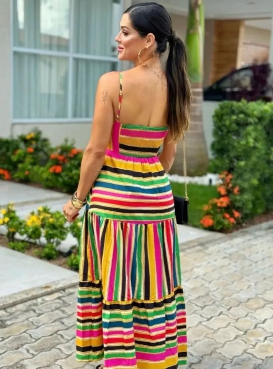 Vestido Farm novo (tag) Listra Rainbow  - Foto 4