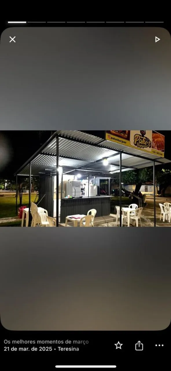 Lanchonete trailer na praça da criança parque Piauí
