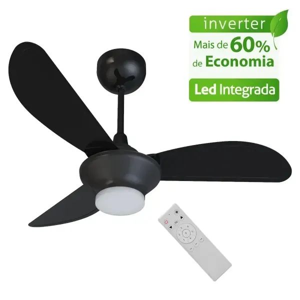 Ventilador de Teto Ventisol Inverter Black c remoto(produto novo/lacrado)