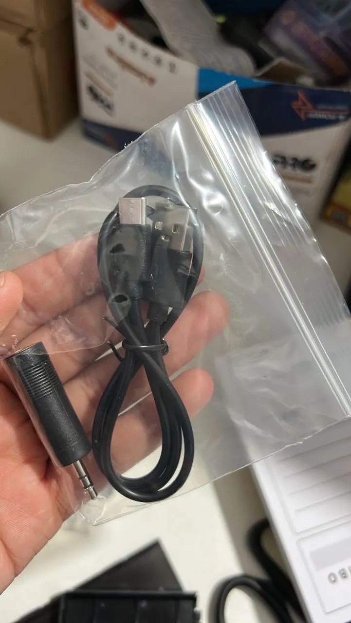 Par de microfones com display de LED + receptor recarregável  - Foto 4