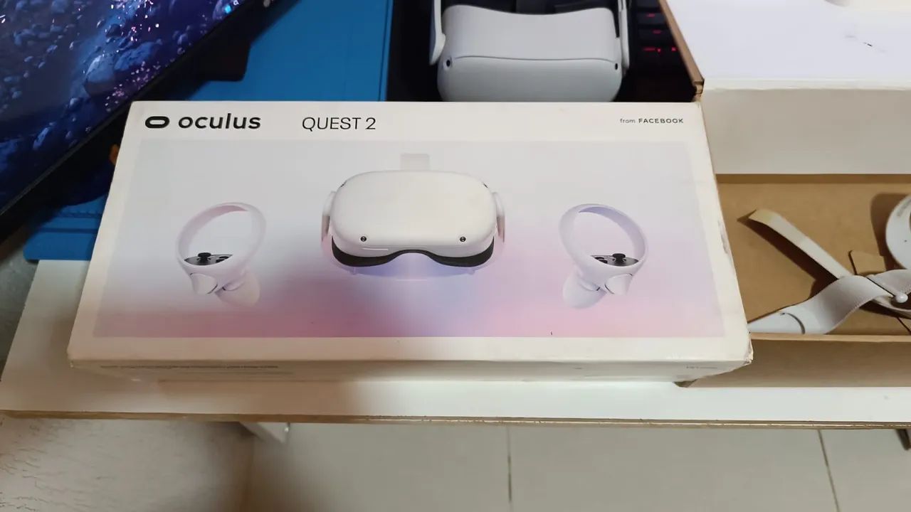 Meta Quest 2 - Realidade Virtual com strap de bateria e cabo link - Foto 2