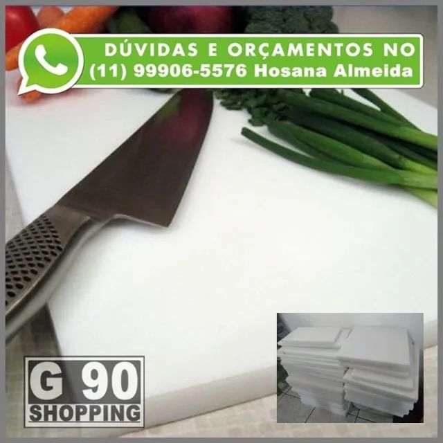 Tábua de Carne Polietileno Branco  - Foto 3