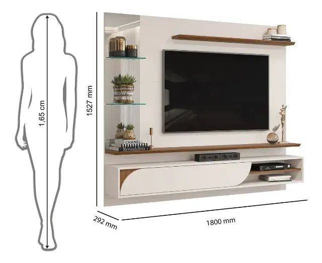 Painel De Tv Na Cor Clara De Até 60 Polegadas - Foto 3