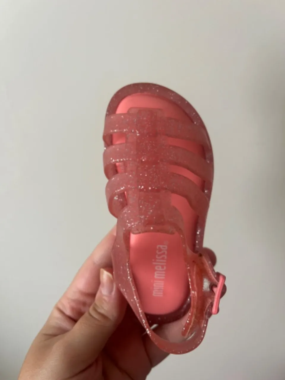 Mini Melissa Rosa com glitter