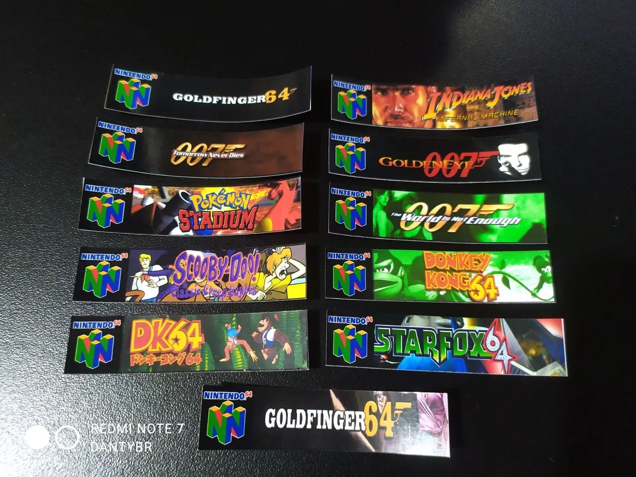 Nintendo 64 - kit 15 unidades - Label superior - Peças e