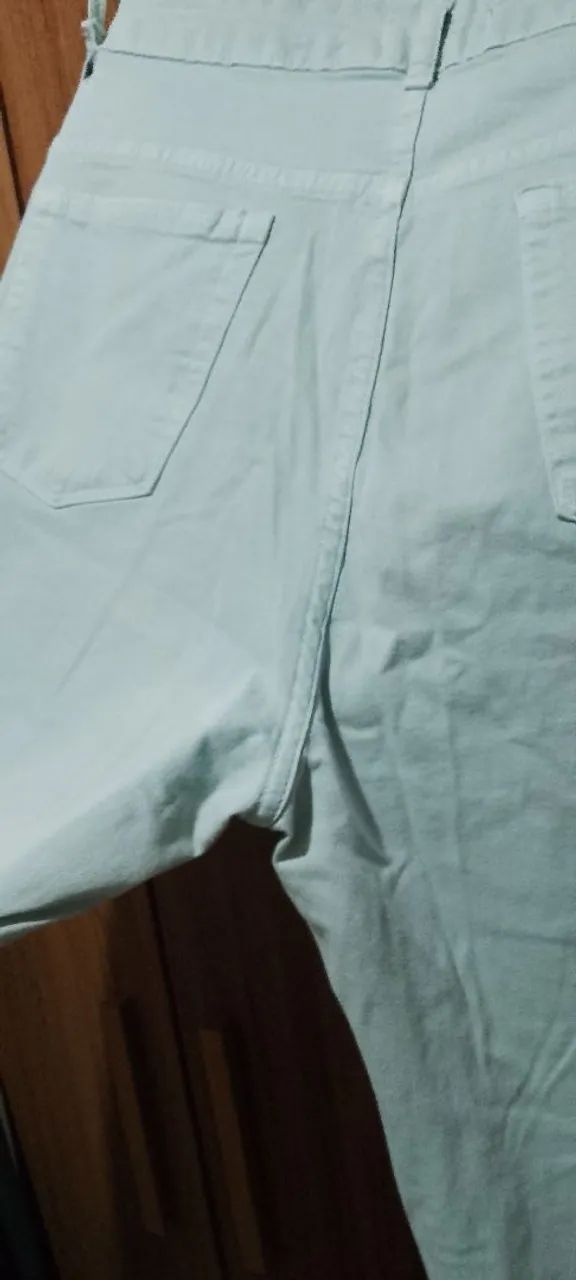 Calça Jeans Verde Feminina - Foto 4