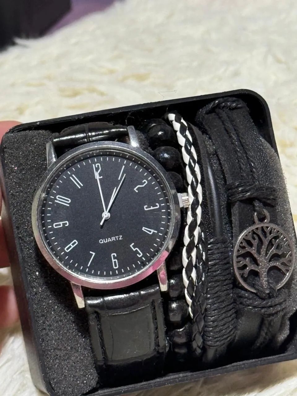 Kit Relógio e Pulseira Elegante - Unissex - Foto 5