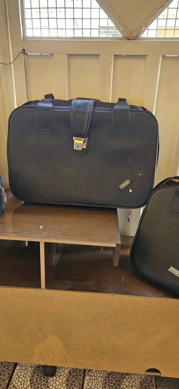 Jogo de Malas em Couro - Década de 6064628725067011121