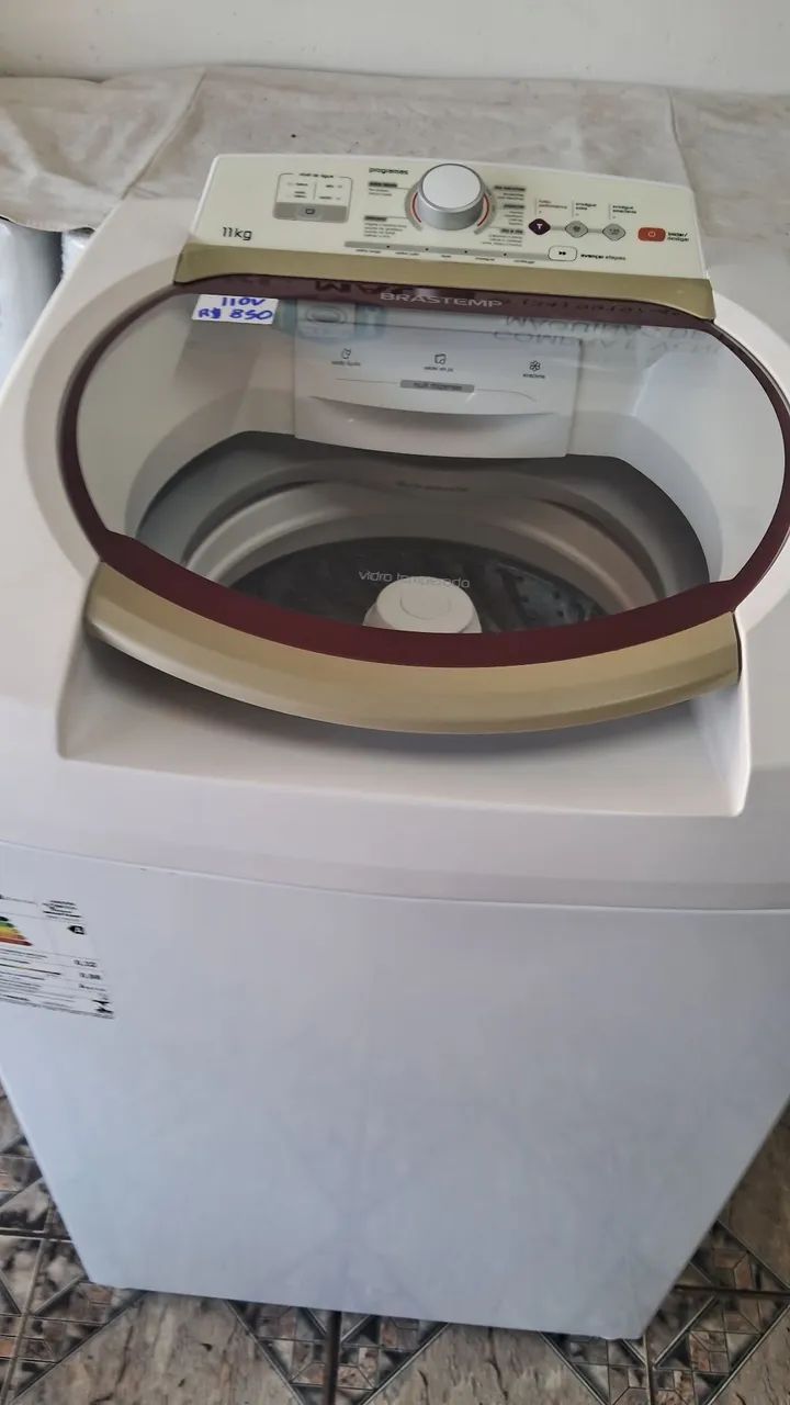 Vendo máquina de lavar Brastemp 11kg 110v cesto inox muito concervada  - Foto 6