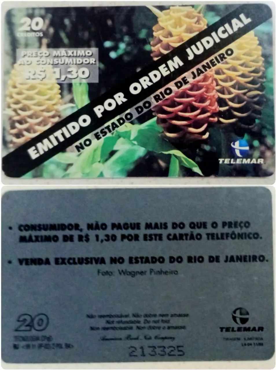 Cartão Telefônico Colecionável Ordem Judicial Antigo  - Foto 2