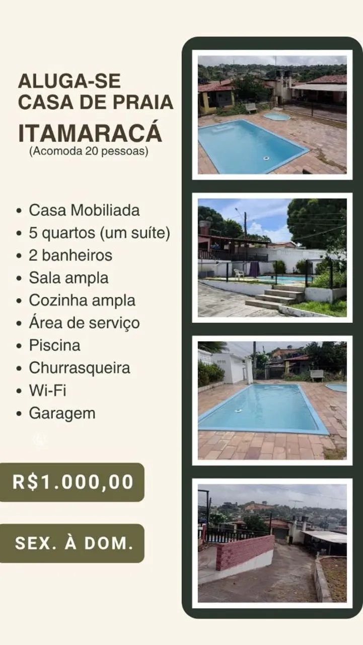 Casa na ilha de Itamaracá,PE