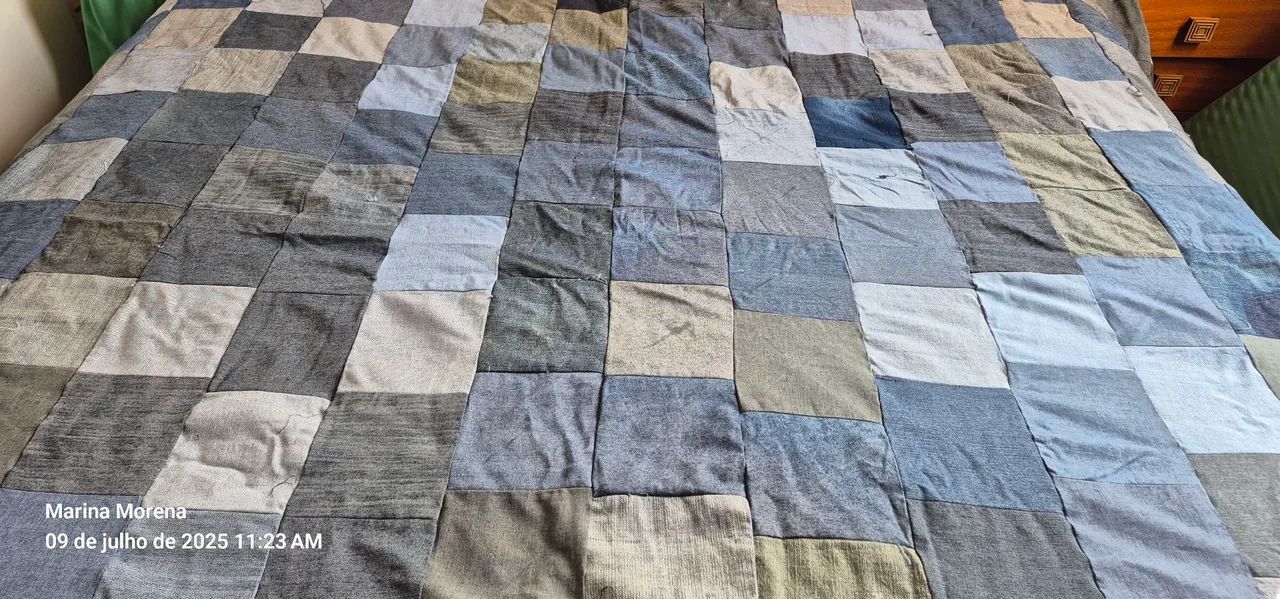 Colcha de retalhos jeans - Foto 2