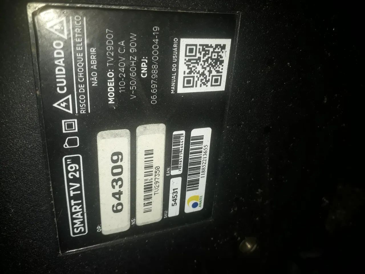 Tela display tv aoc 29 polegadas